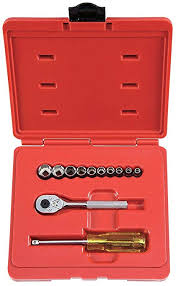 SET DE COPAS 3/16&quot; - 9/16&quot; RAIZ 1/4&quot; C/ACCESORIOS