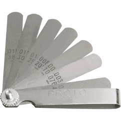 CALIBRADOR DE HOJAS 1/2&quot; X 3&quot; DE .0015&quot; - .040&quot; 9 HOJAS