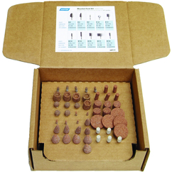 SET PUNTA MONTADA AZUL/GRIS VASTAGO 1/4(50PCS)