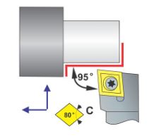 PORTAINSERTO P/TORNEADO SCLCR-10-3B
