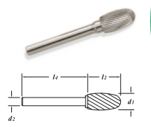 ROTAFRESA TIPO OVALO 3/8" X 1/4" X 1-3/4" SE-3D