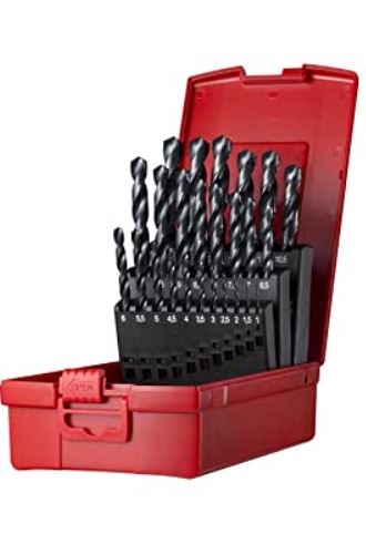 *DESCONTINUADO* SET BROCAS HSS 9/16&quot; - 1&quot; RAIZ 1/2&quot; - 8 PIEZAS