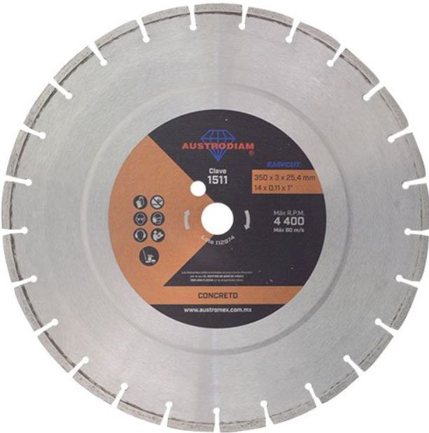 DISCO CORTE P/CONCRETO 14&quot; DIAMANTADO SEGMENTADO