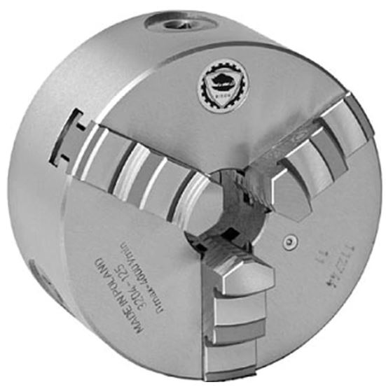 CHUCK UNIVERSAL DE 6&quot; 3 MORDAZAS RESPALDO PLANO / MONTAJE FRONTAL - ACERO