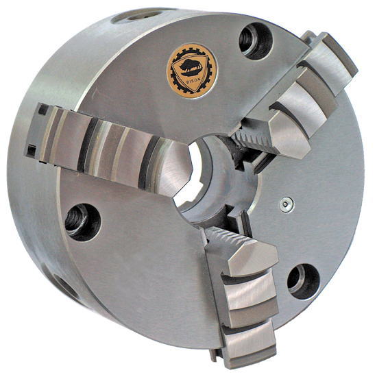 CHUCK UNIVERSAL DE 10&quot; 3 MORDAZAS RESPALDO PLANO SEMI ACERO