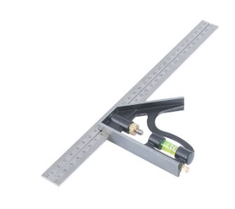 ESCUADRA CORREDIZA DE ACERO 30 CM NIVEL INCORPORADO