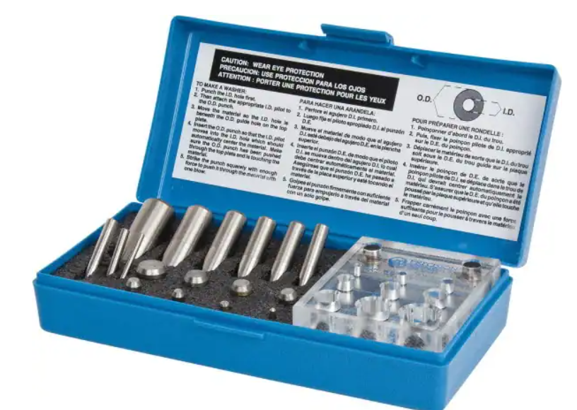 SET PONCHADOR DE LAMINA 1/8&quot; - 3/4&quot; 9 PIEZAS