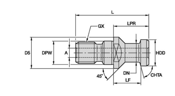 PULL STUD SK40