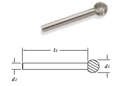 ROTAFRESA TIPO ESFERA 1/2" X 1/4" X 1-3/4" SD-5D