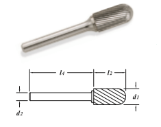 ROTAFRESA TIPO OVALO 1/2" X 1/4" X 1-3/4" SE-5DC