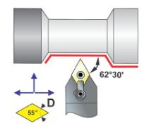PORTA INSERTO P/TORNEADO MDPNN 16-4D