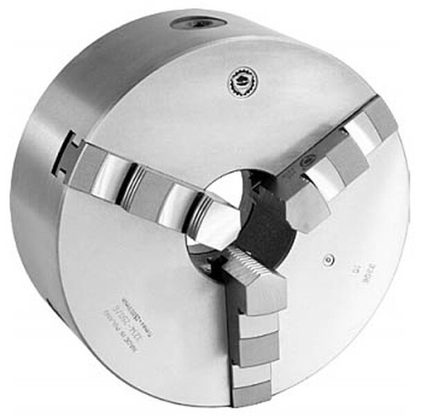 CHUCK UNIVERSAL DE 10&quot; 3 MORDAZAS RESPALDO PLANO SEMI ACERO