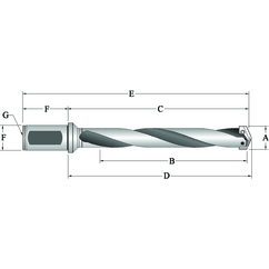 PORTA INSERTO P/TALADRADO #1 TA STD HLDR METR ST SHK 17.53MM - 24.40MM ZANCO WELDON