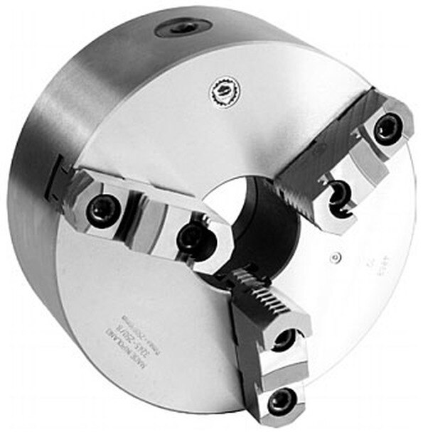 CHUCK UNIVERSAL DE 12&quot; 3 MORDAZAS RESPALDO PLANO SEMI ACERO
