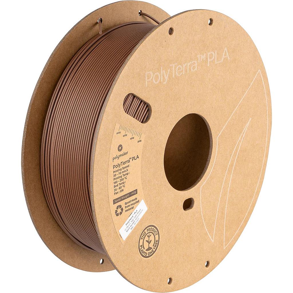 FILAMENTO DE 1.75MM 1KG PLA CAFE - POLYTERRA