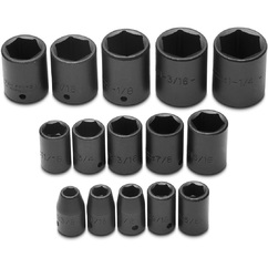 SET DE COPAS DE IMPACTO 3/8&quot; - 1-1/4&quot; RAIZ DE 1/2&quot; 15 PZS