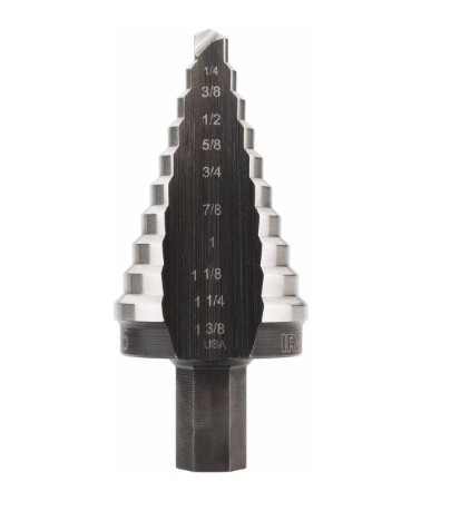 BROCA ESCALONADA HSS 1/4&quot; - 1-3/8&quot;