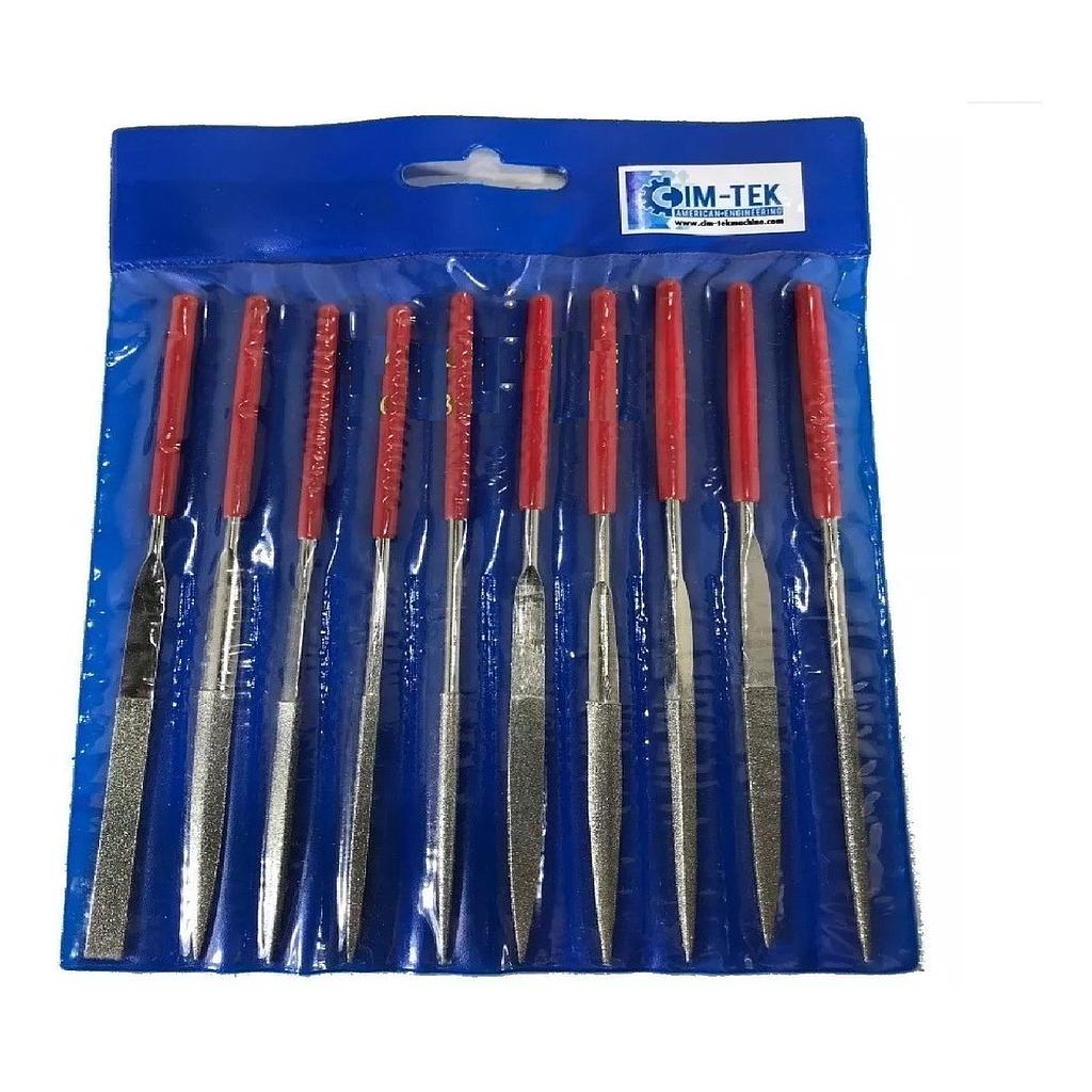 SET LIMAS DIAMANTADAS 3.00MM X 140.00MM X 10.00MM 10 PZAS