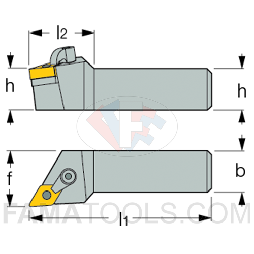 PORTA INSERTO P/TORNEADO MCLN R 124B