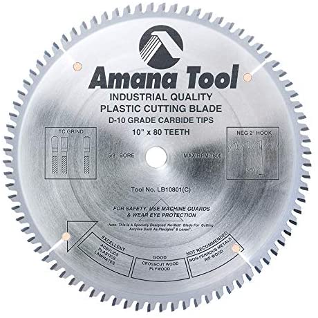 SIERRA CIRCULAR P/PLÁSTICO 10&quot; 80T X 5/8&quot;