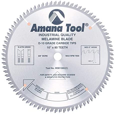 SIERRA CIRCULAR P/MELAMINA 10&quot; 80T