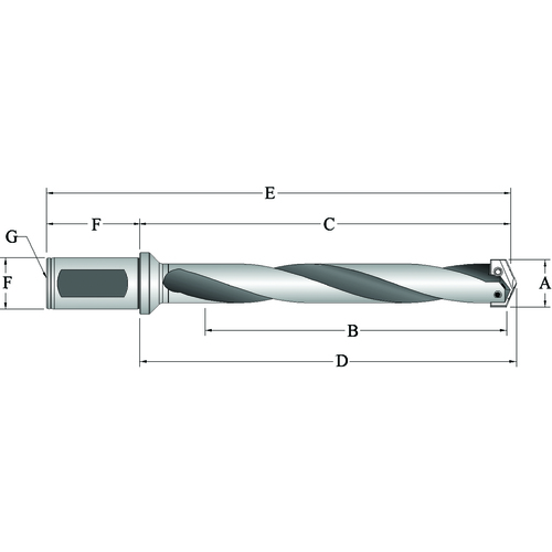 PORTA INSERTO P/TALADRADO #0.5 TA STD HLDR 39/64&quot; - 11/16&quot; CONO MORSE 2