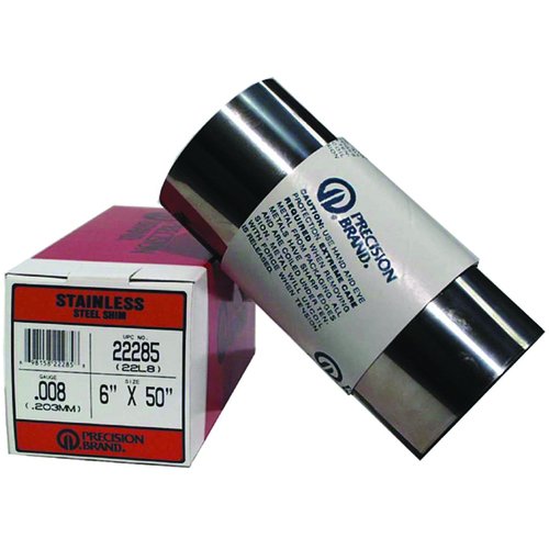 * DESCONTINUADO *ROLLO SHIM STEEL INOX 6&quot; X 50&quot; 0.010&quot;