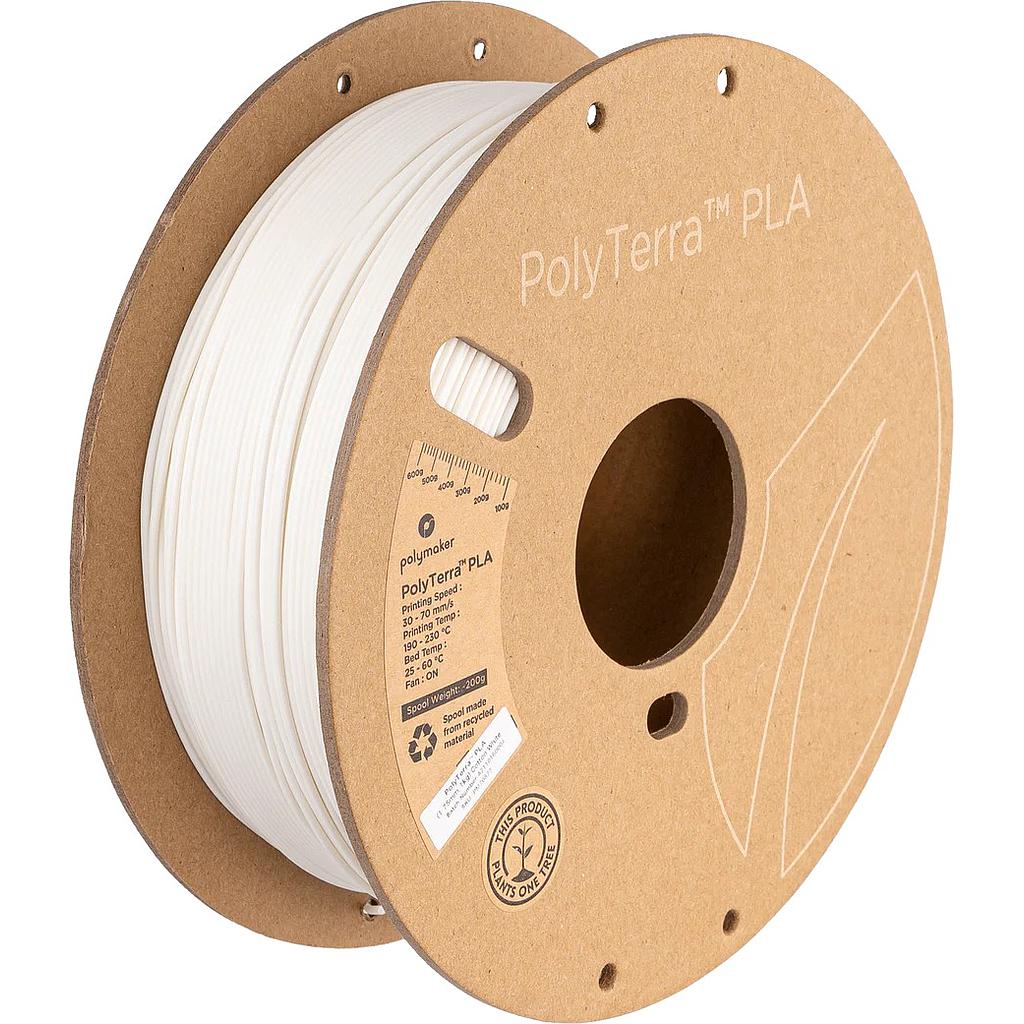 FILAMENTO DE 1.75MM 1KG PLA COLOR BLANCO - POLYTERRA