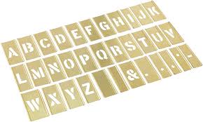 SET DE LETRAS DE 4&quot; PLANTILLA DE LATON 15 PZAS.