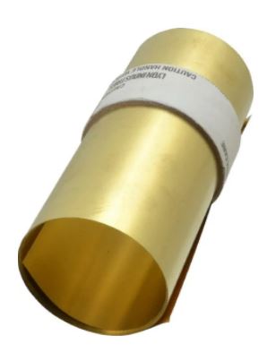 ROLLO SHIM STEEL BRASS 0.012" X 6" X 100"