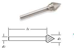 ROTAFRESA TIPO CONICA 5/8&quot; X 1/4&quot; X 1-3/4&quot; SJ-6D