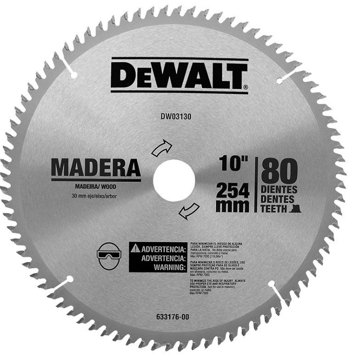 DISCO P/MADERA 10&quot; 80 DIENTES