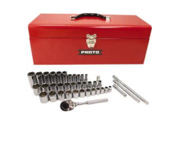 SET DE COPAS 5/16&quot; - 1&quot; RAIZ 3/8&quot; Y 1/2&quot; 6 PUNTOS 39 PIEZAS