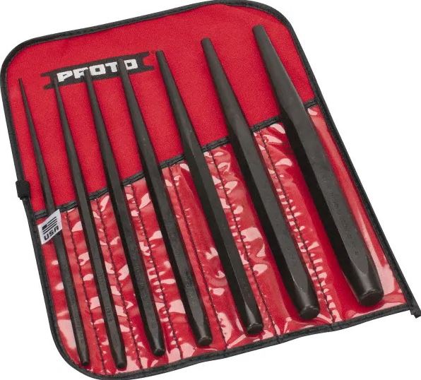 SET DE PUNZONES 3/32&quot; - 3/8&quot; VASTAGO HEXAGONAL 7 PZS