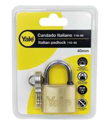 CANDADO DE LATON CON LLAVE 40 MM