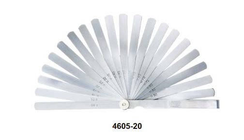 CALIBRADOR DE HOJAS 0.05MM - 1.00MM X 300.00MM 20 PIEZAS